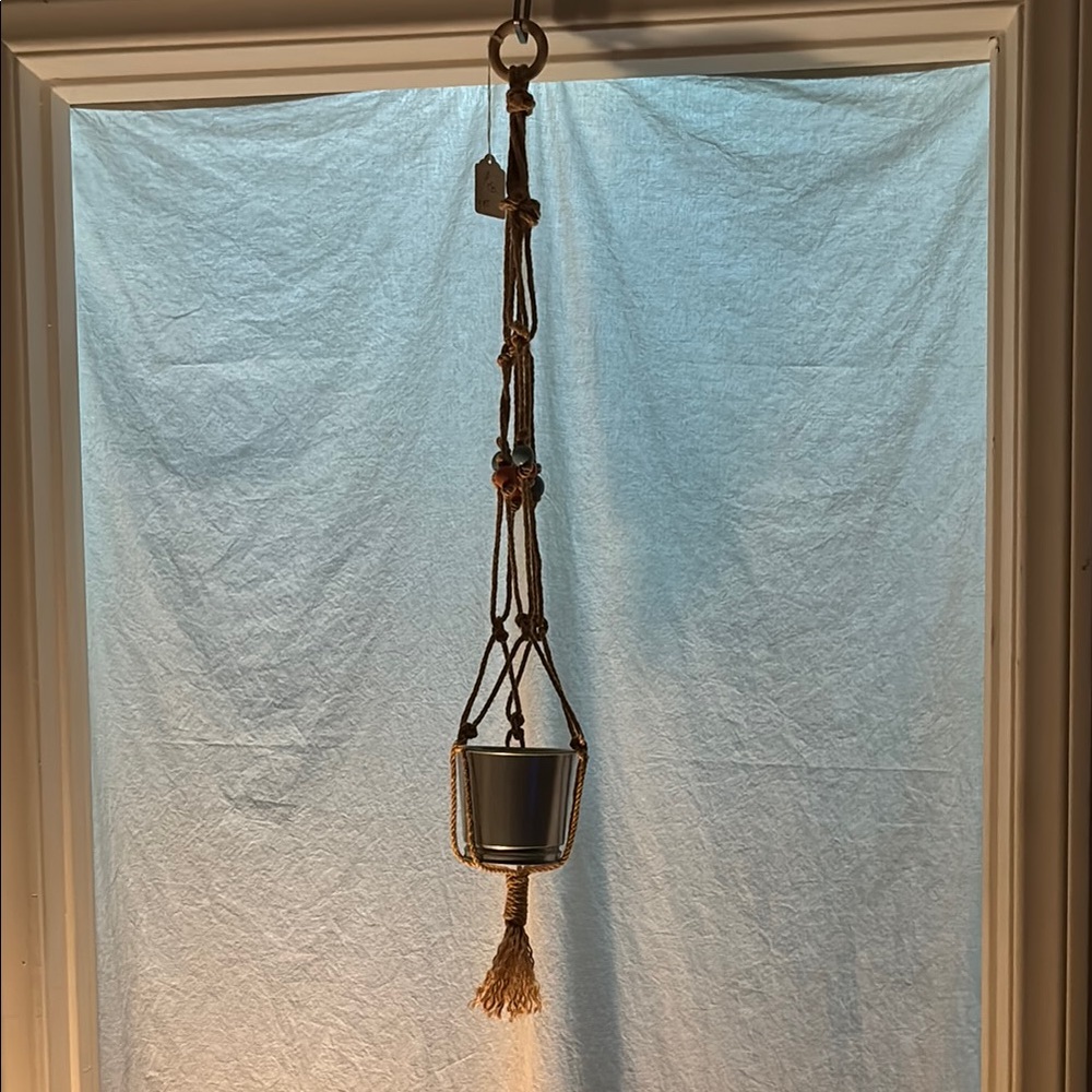 Hanging Macrame Plant Holder with optional Pot